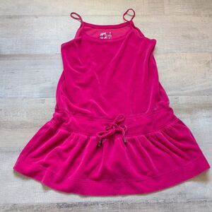 Victoria's Secret Plush & Lush bright Pink terry cloth tank belted dress M